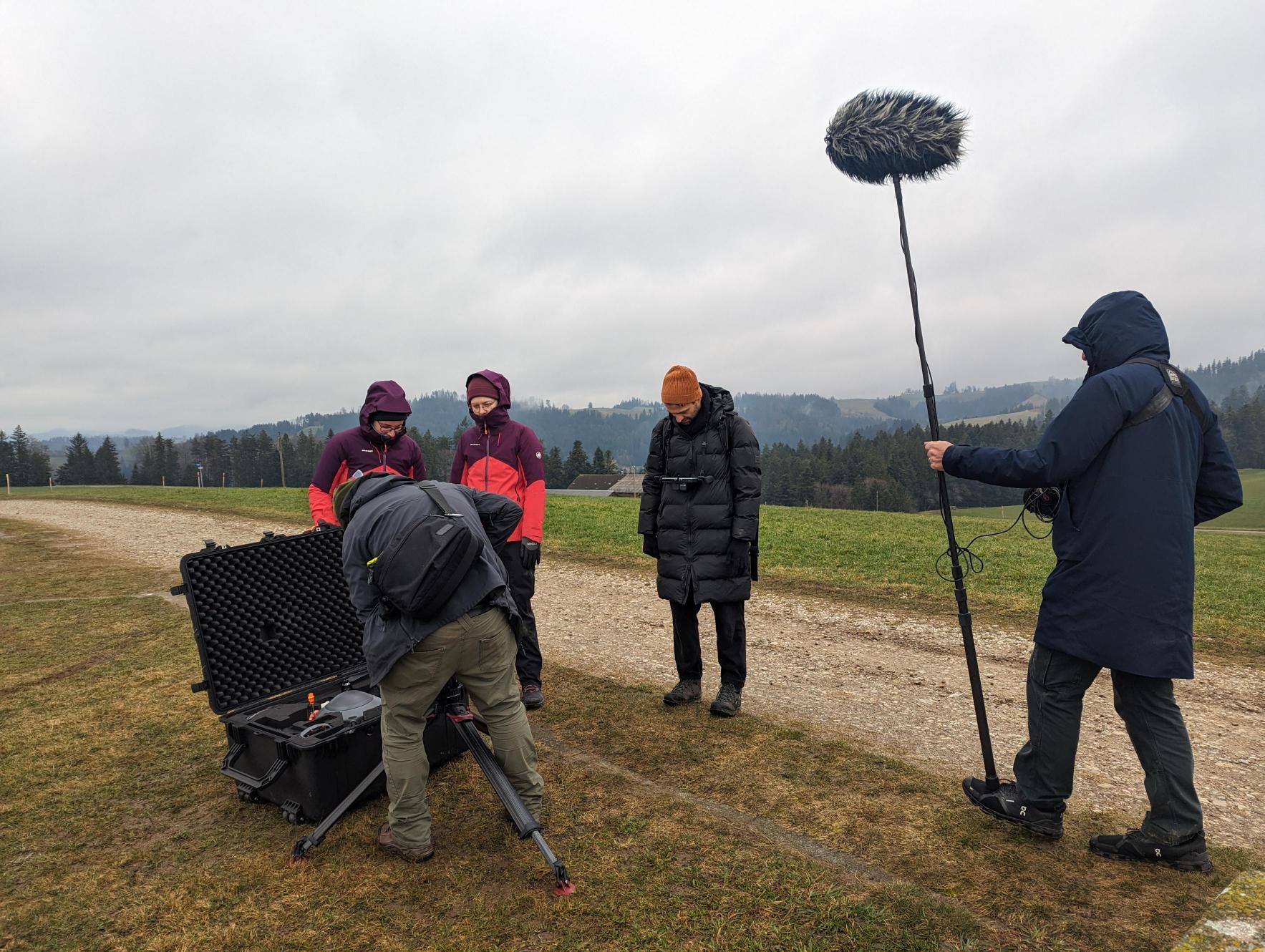 Enlarged view: Yesterday on 27th of February a film crew visited our main site to get an impression of our setup and record some of our experiments. 